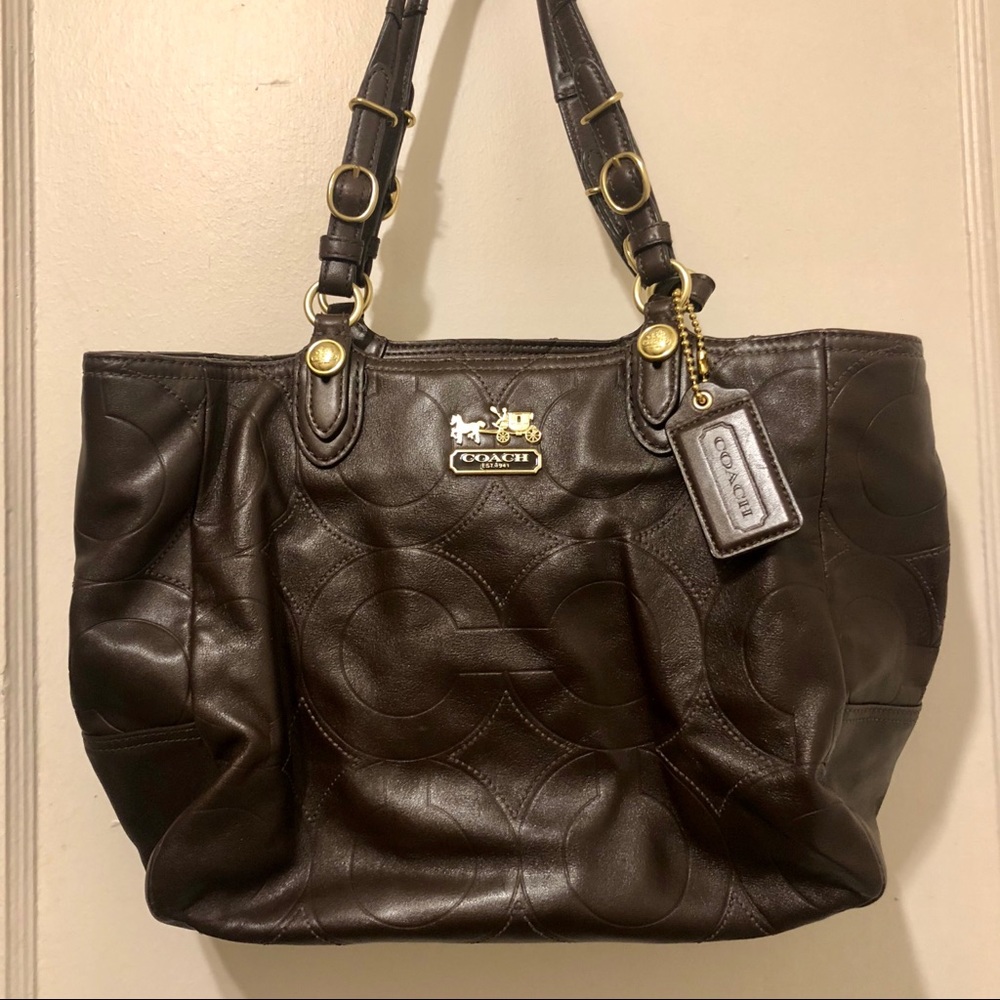 Genuine leather Coach purse